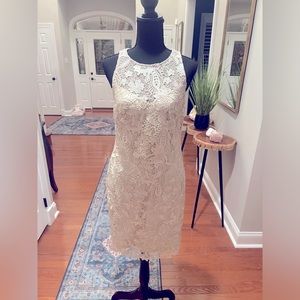 Ralph Lauren Lace cream color/antique white dress NWOT